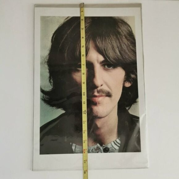 Vintage George Harrison Poster Print, 11.75" x 17.5" The Beatles Musician Art - Picture 3 of 4